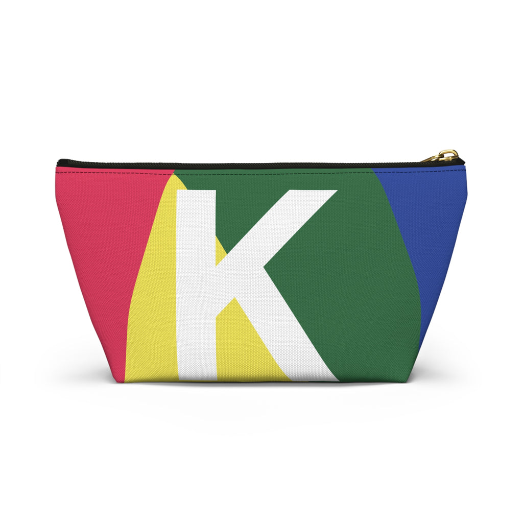 Colorblock Accessory Pouch — Monogram K T-Bottom Cosmetic Bag