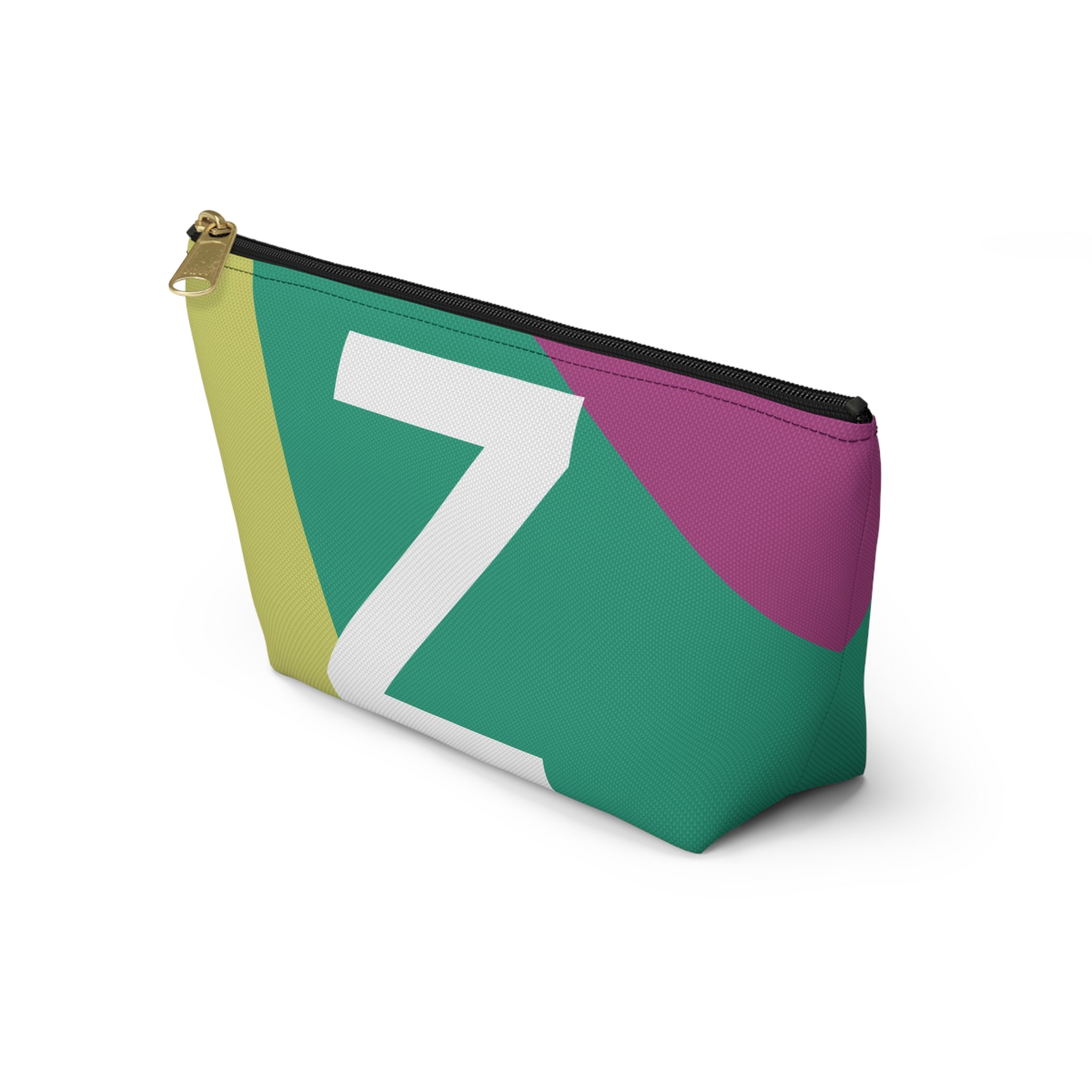 Initials Colorblock Accessory Pouch — Monogram Z T-Bottom Cosmetic Bag