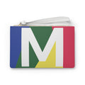 Monogram 'M' Colorblock Clutch Bag — Bold Geometric Wristlet for Everyday & Gifts
