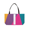 Personalized 'I' Colorblock Tote Bag — Monogram Weekender Tote