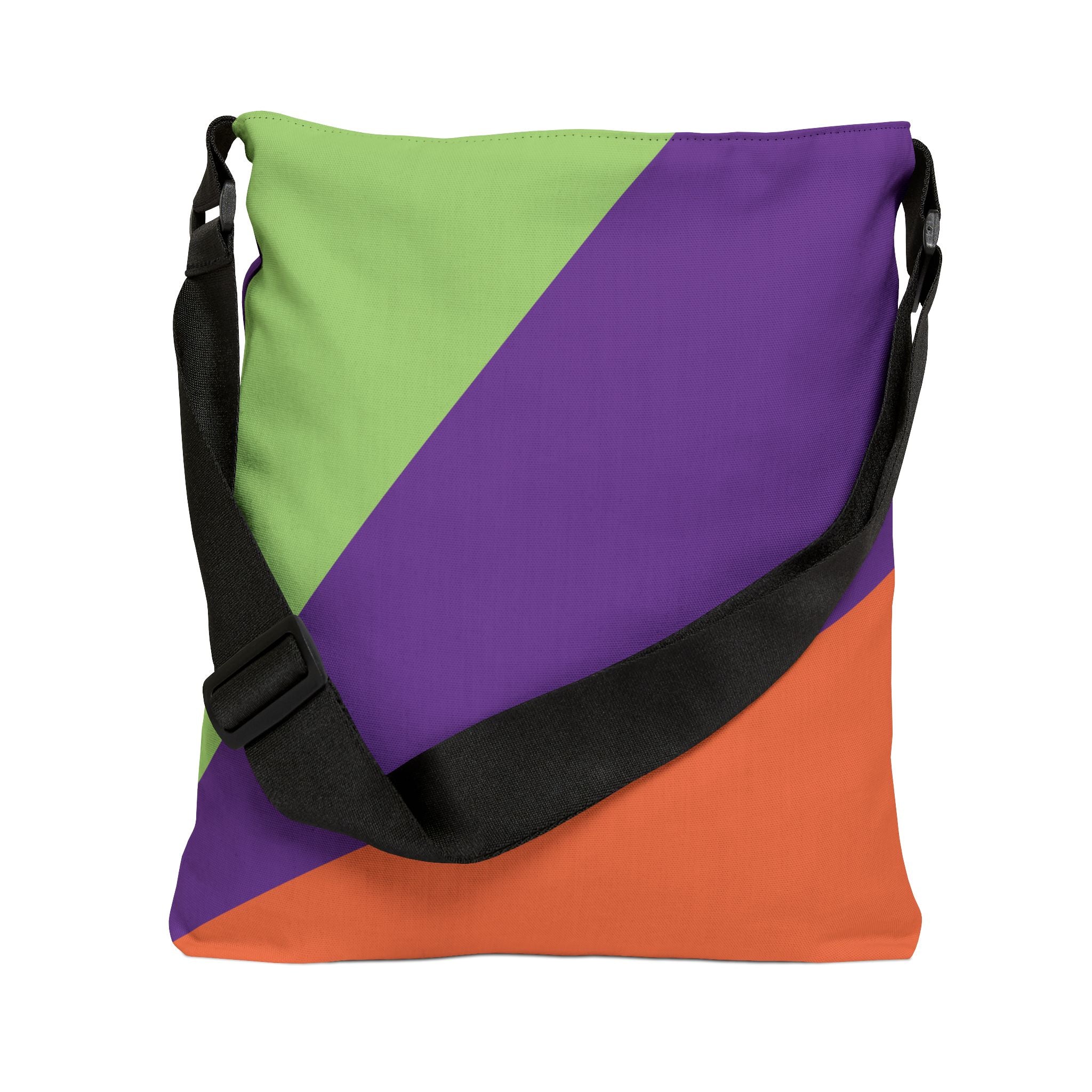 Colorblock Geometric Tote Bag — Adjustable Strap, Bright Abstract Pattern