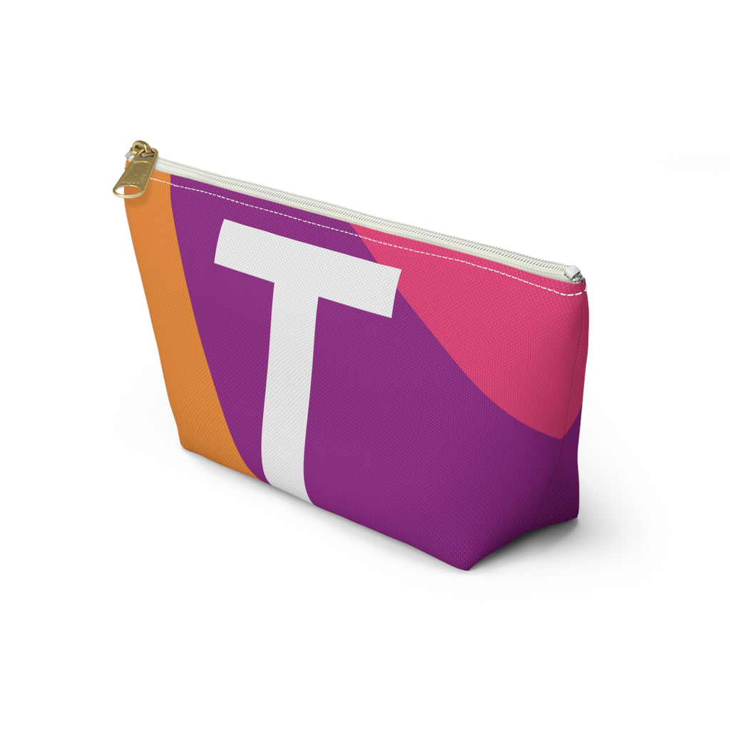Colorblock Accessory Pouch — Monogram T T-Bottom Cosmetic Bag