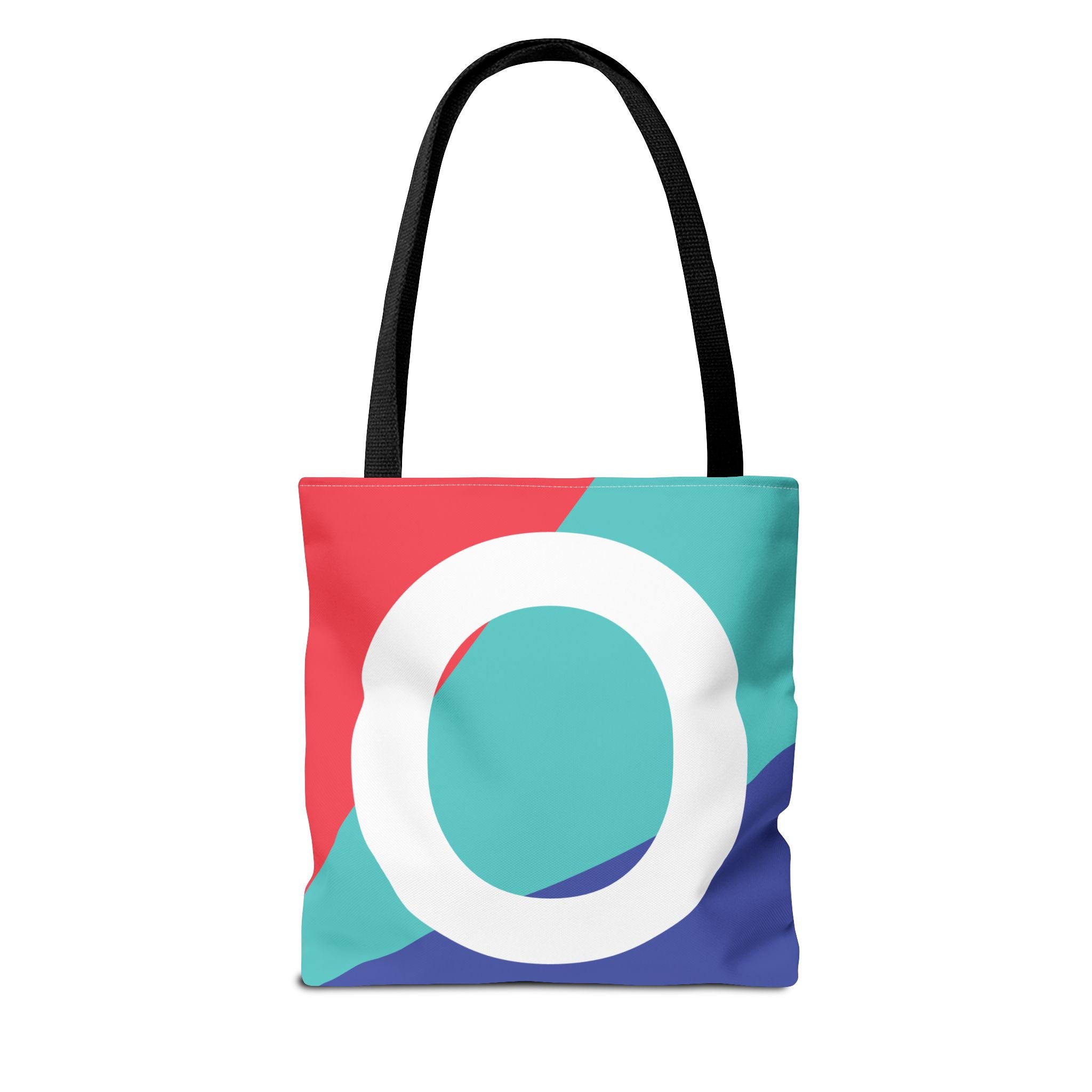 Monogram 'O' Colorblock Tote Bag — Personalized Initial O Shoulder Tote