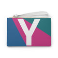 Monogram 'Y' Colorblock Clutch Bag — Bold Geometric Wristlet for Everyday & Gifts