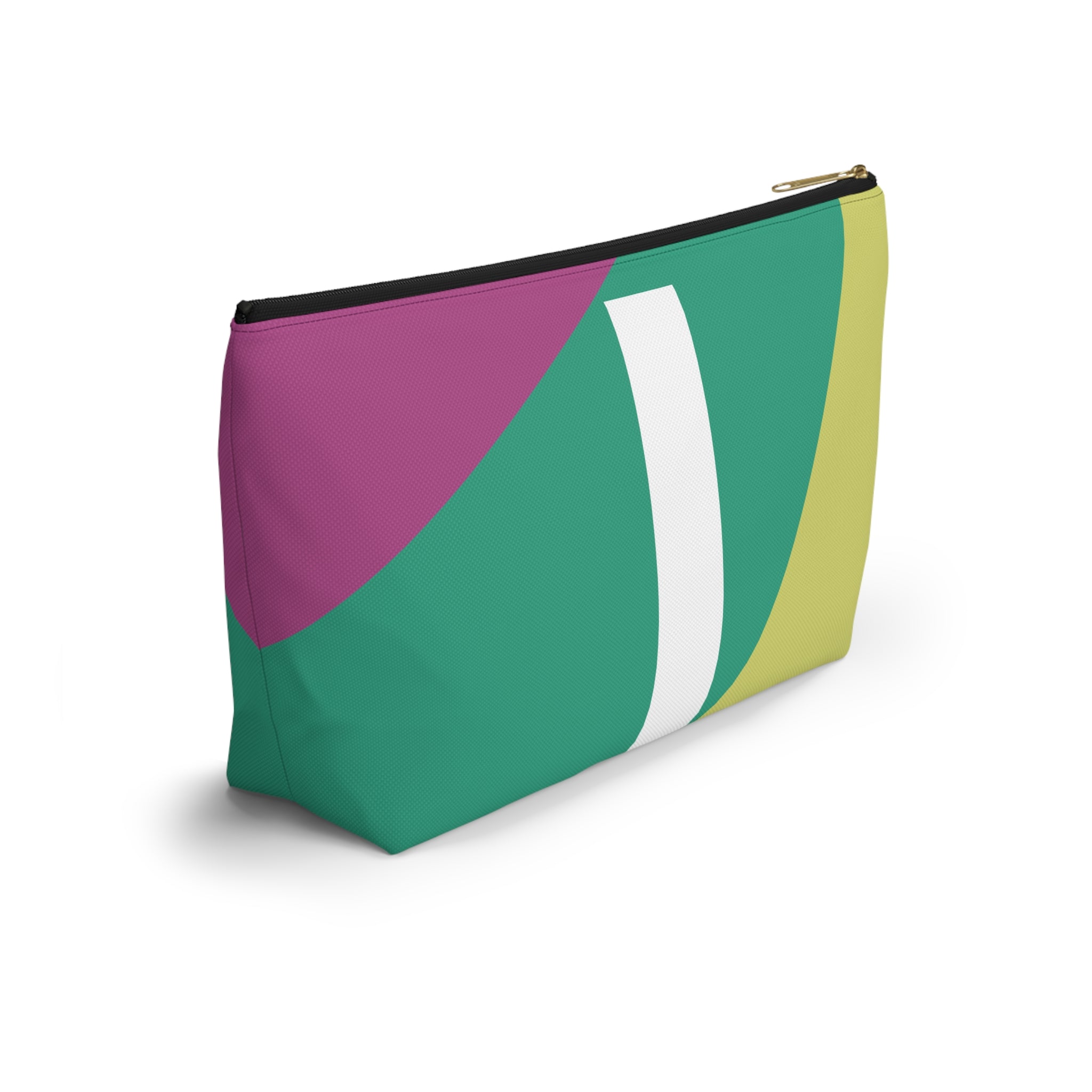 Initials Colorblock Accessory Pouch — Monogram I T-Bottom Cosmetic Bag