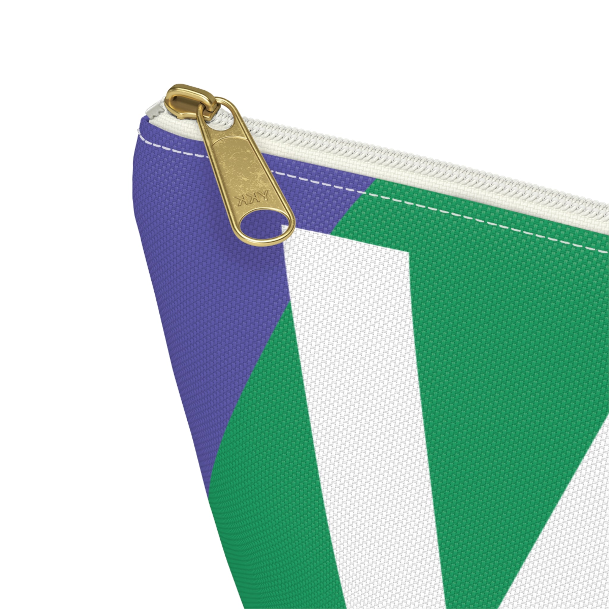 Initials Colorblock Accessory Pouch — Monogram W T-Bottom Cosmetic Bag