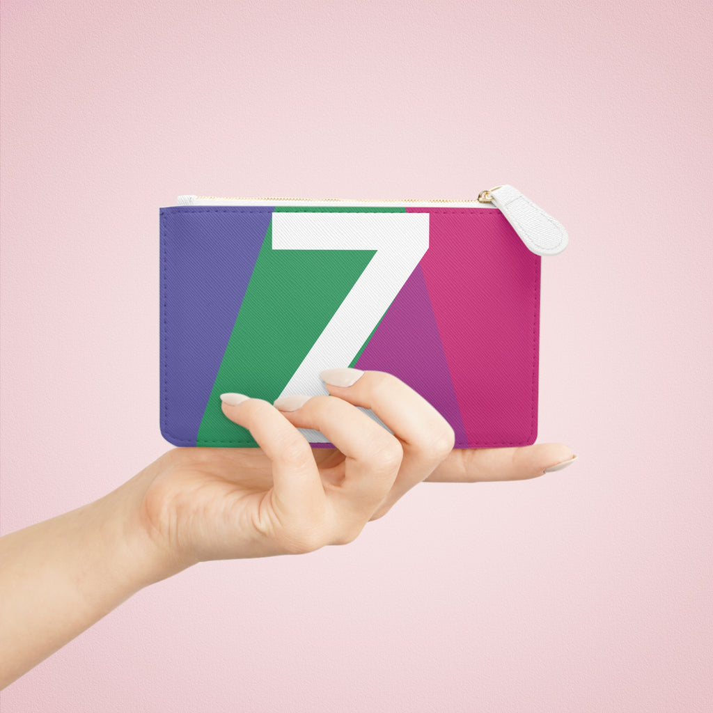 Initial Z Mini Clutch — Colorblock Monogram Wristlet Wallet