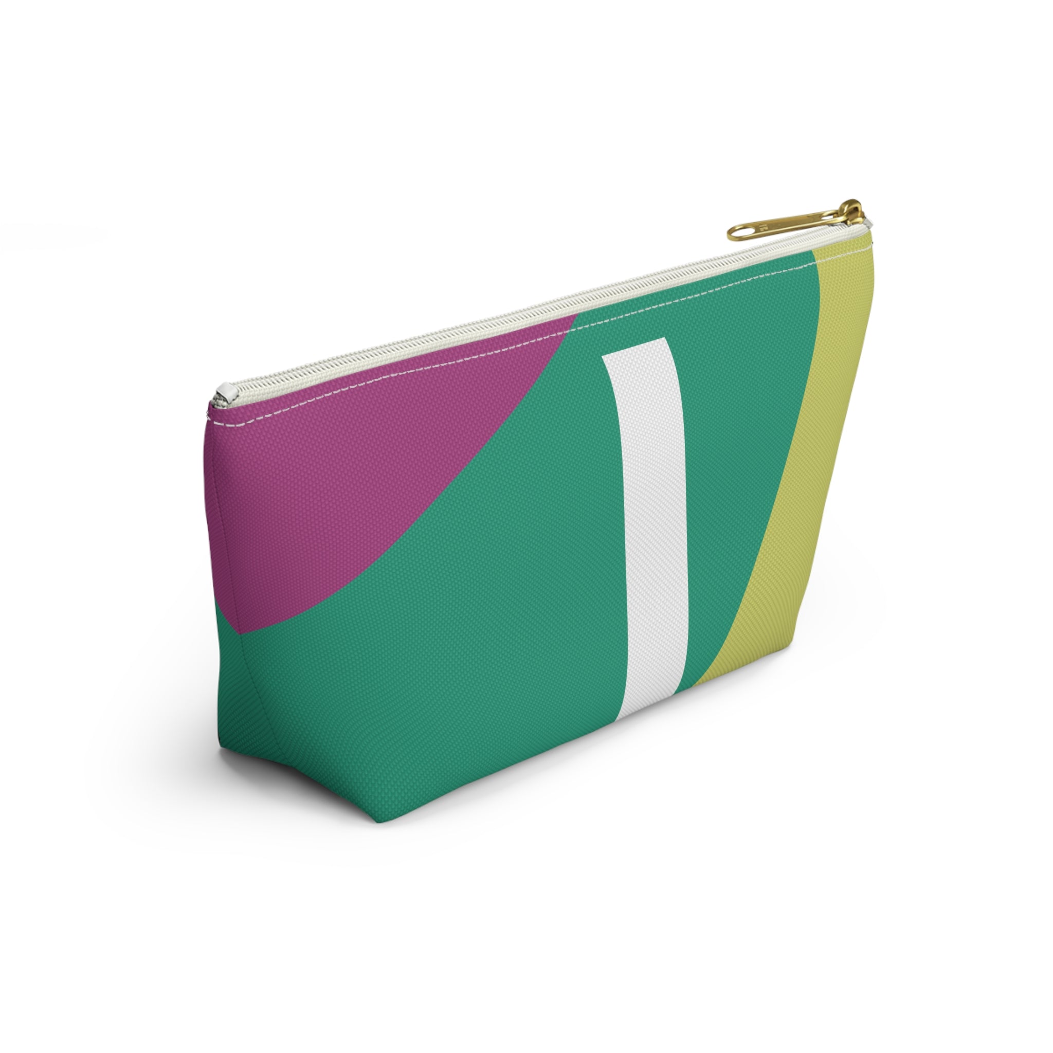 Initials Colorblock Accessory Pouch — Monogram I T-Bottom Cosmetic Bag
