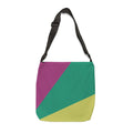 Colorblock Geometric Tote Bag — Adjustable Strap, Bright Abstract Pattern