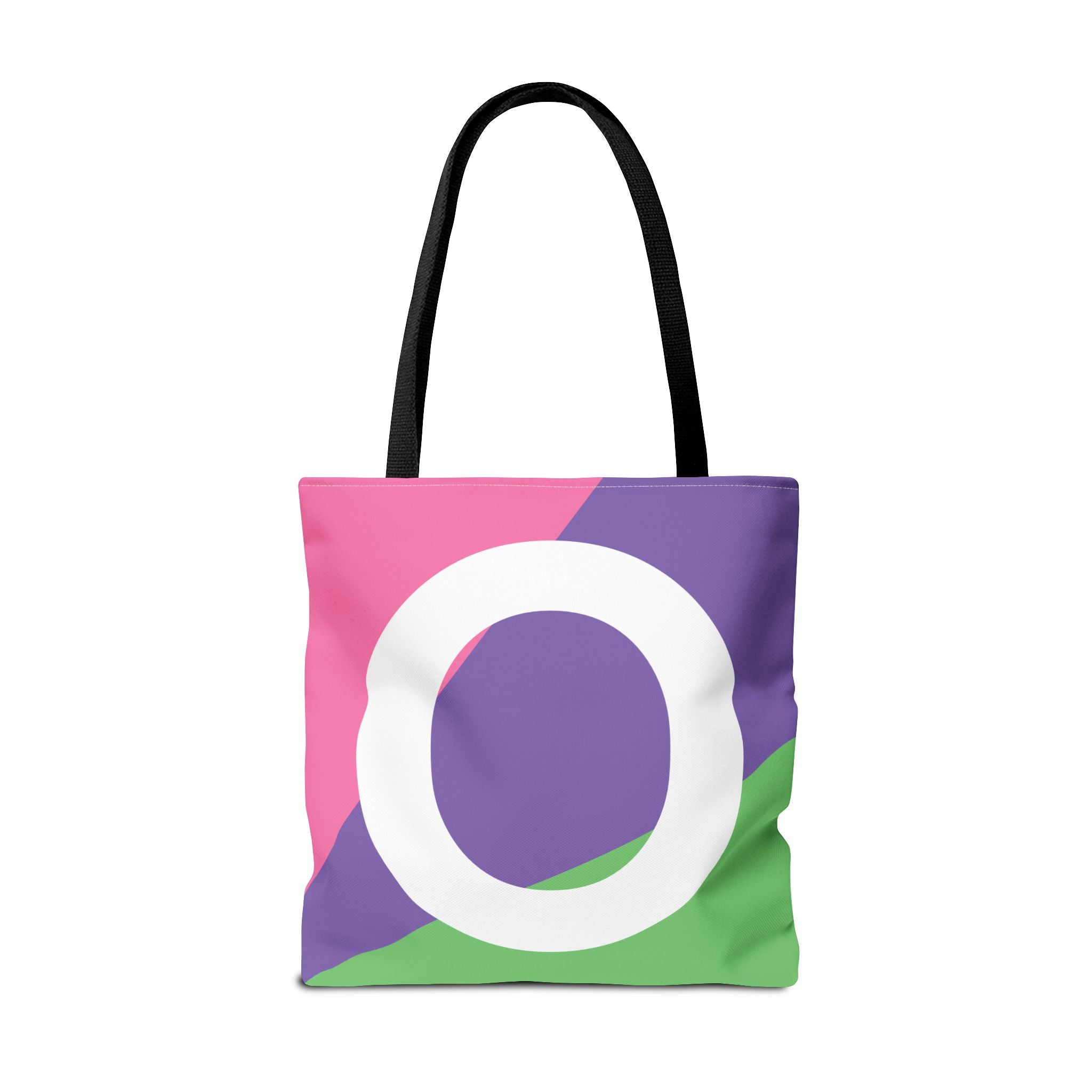 Monogram 'O' Colorblock Tote Bag — Personalized Initial O Shoulder Tote