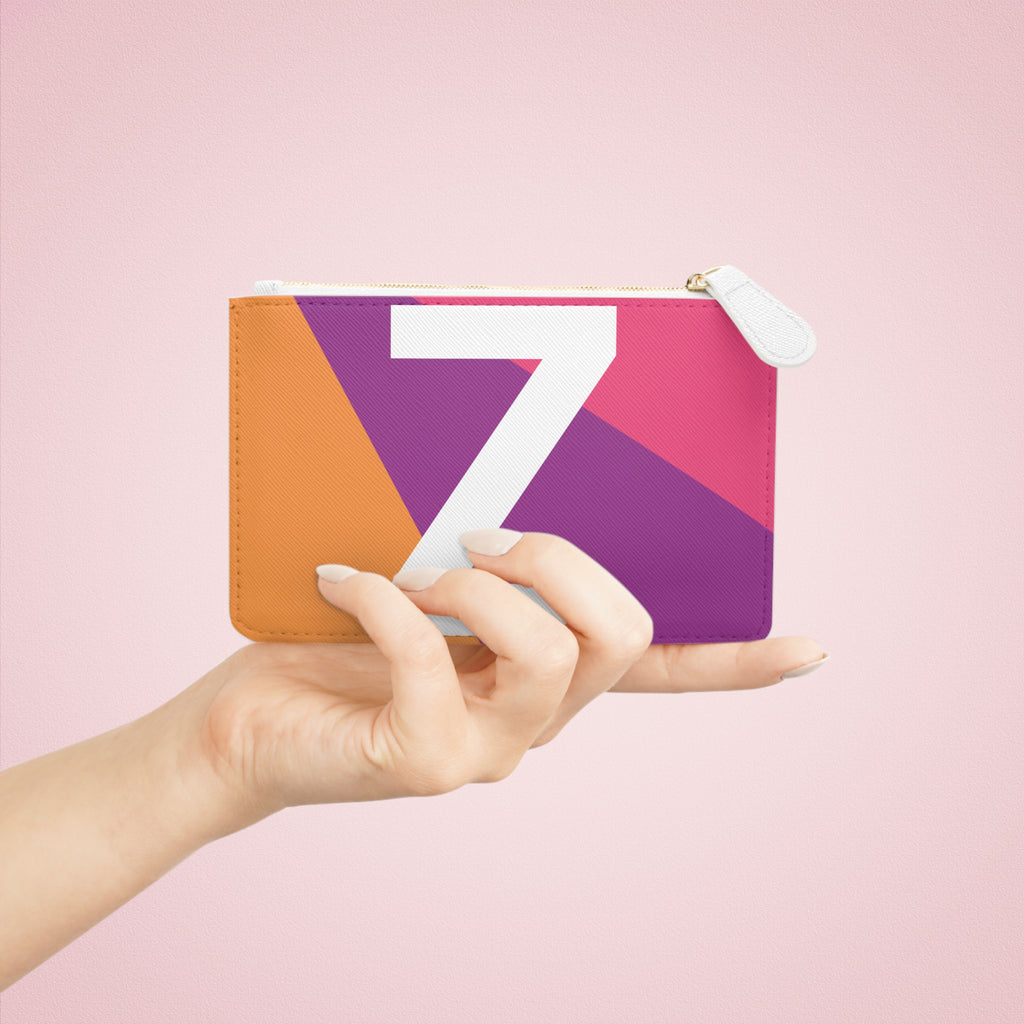 Initial Z Mini Clutch — Colorblock Monogram Wristlet Wallet