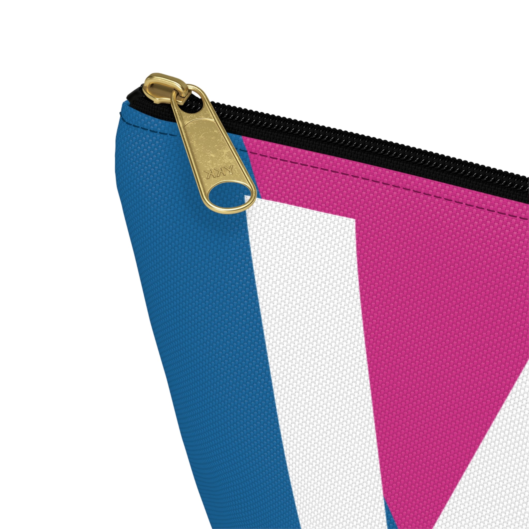 Initials Colorblock Accessory Pouch — Monogram W T-Bottom Cosmetic Bag