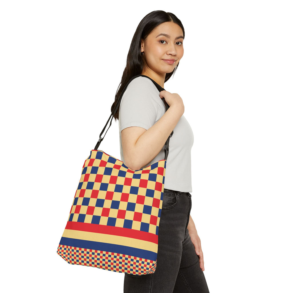 Colorblock Geometric Tote Bag