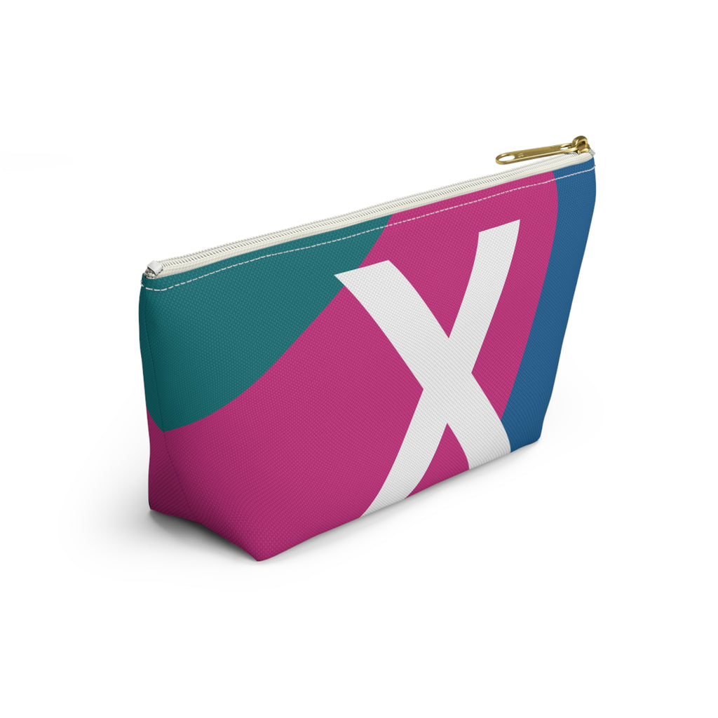 Initials Colorblock Accessory Pouch — Monogram X T-Bottom Cosmetic Bag