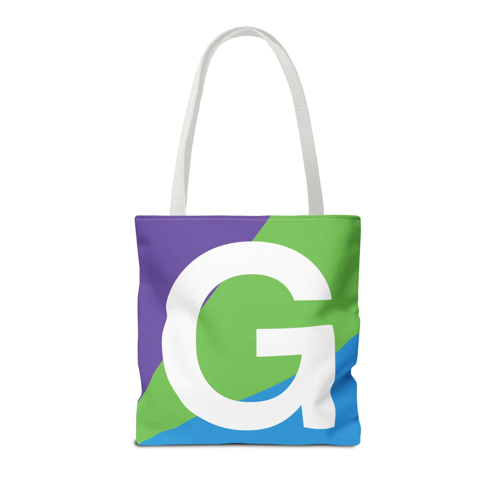 Monogram 'G' Colorblock Tote Bag — Personalized Initial G Shoulder Tote