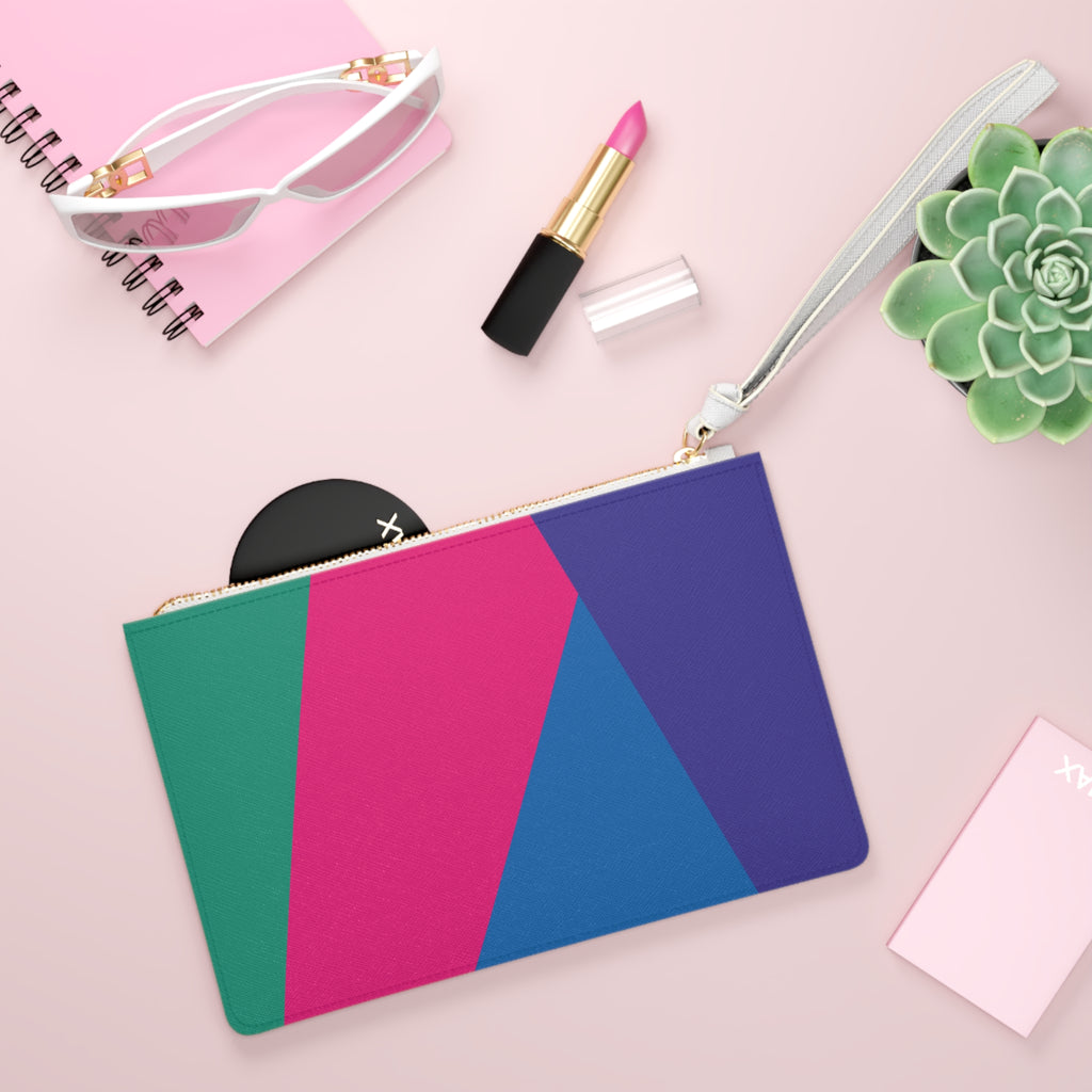 Retro Colorblock Clutch Bag | 80s & 90s Inspired