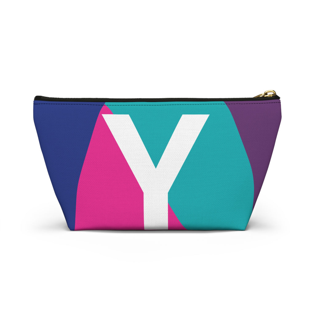Colorblock Accessory Pouch — Monogram Y T-Bottom Cosmetic Bag