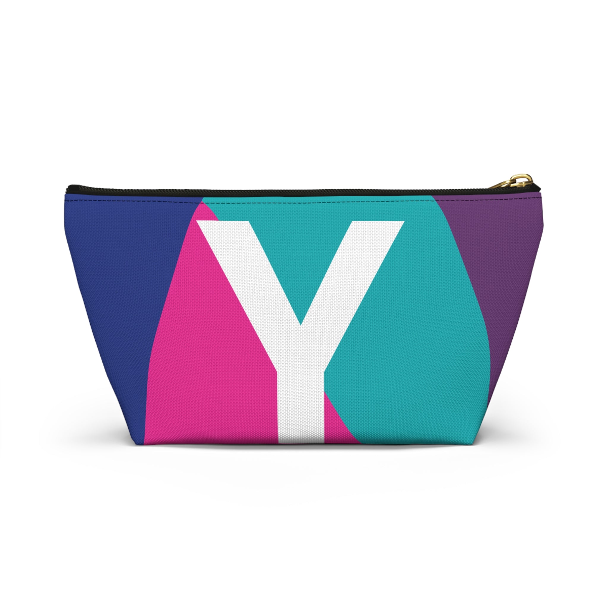 Colorblock Accessory Pouch — Monogram Y T-Bottom Cosmetic Bag