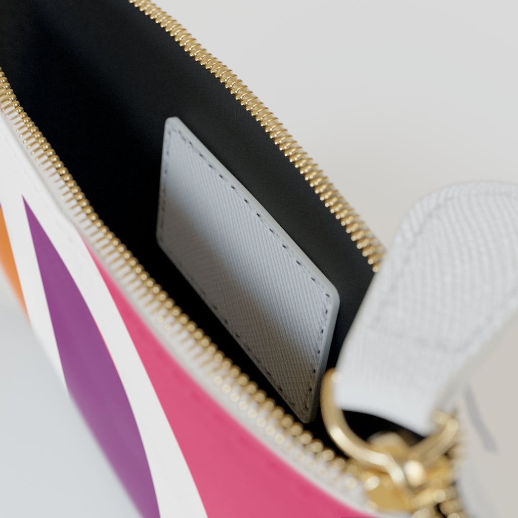 Initial D Mini Clutch — Colorblock Monogram Wristlet Wallet