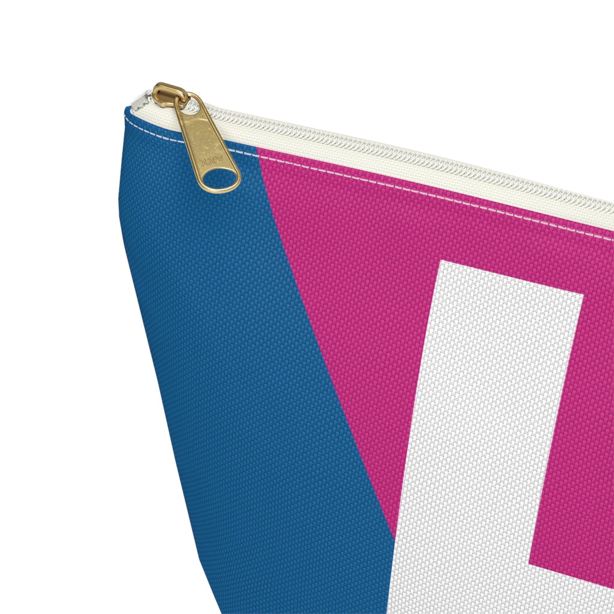 Initials Colorblock Accessory Pouch — Monogram H T-Bottom Cosmetic Bag