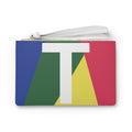 Monogram 'T' Colorblock Clutch Bag — Bold Geometric Wristlet for Everyday & Gifts