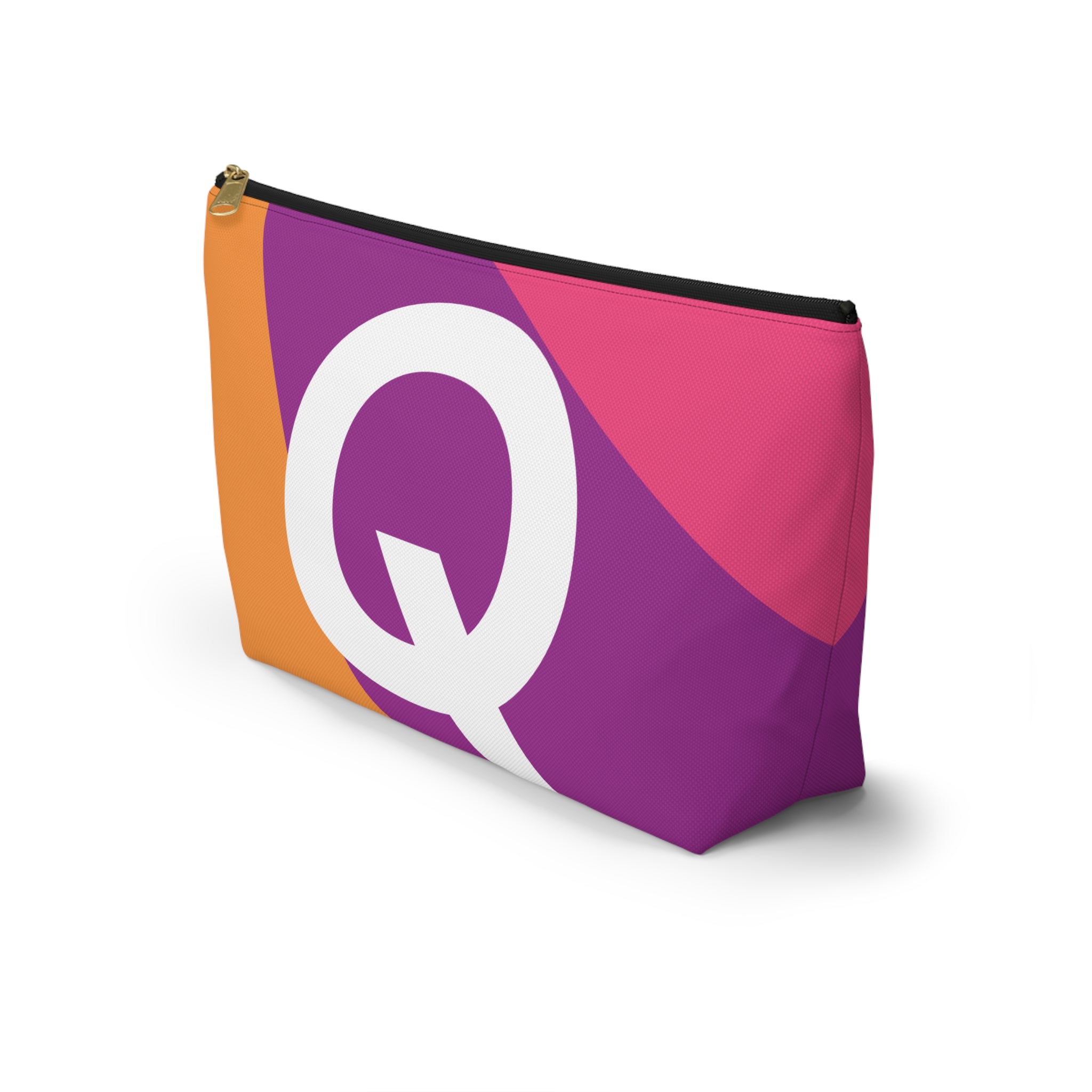 Colorblock Accessory Pouch — Monogram Q T-Bottom Cosmetic Bag