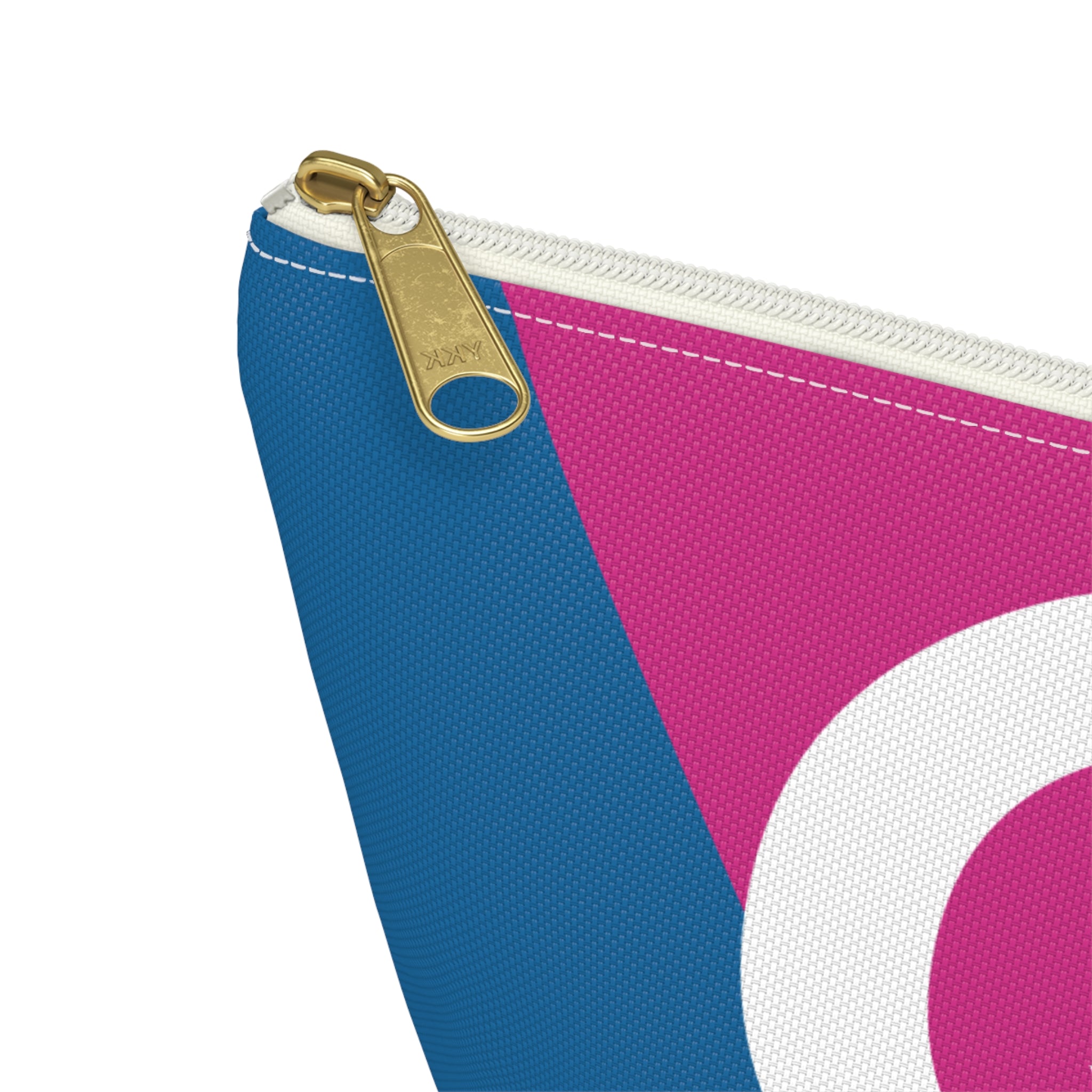 Initials Colorblock Accessory Pouch — Monogram Q T-Bottom Cosmetic Bag