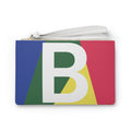 Monogram 'B' Colorblock Clutch Bag — Bold Geometric Wristlet for Everyday & Gifts