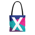 Monogram 'X' Colorblock Tote Bag — Personalized Initial X Shoulder Tote