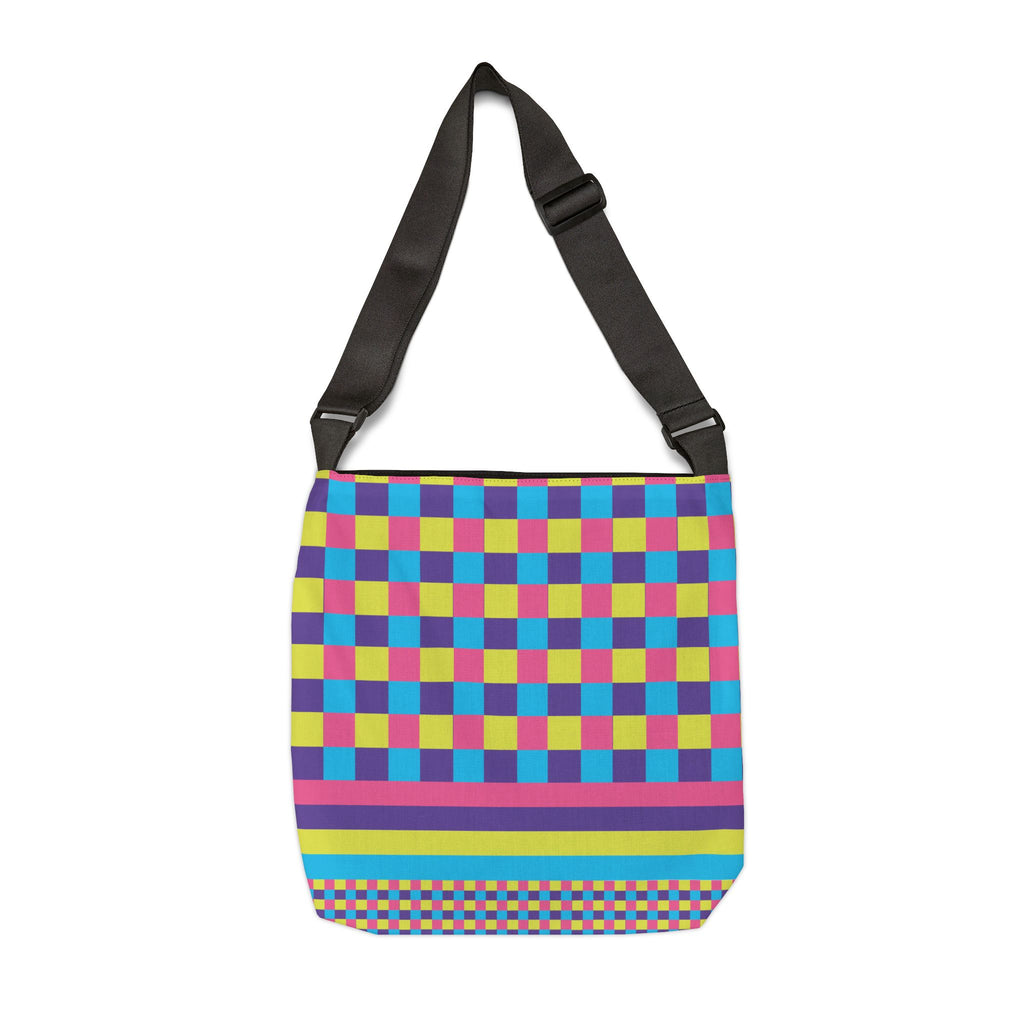 Colorblock Geometric Tote Bag