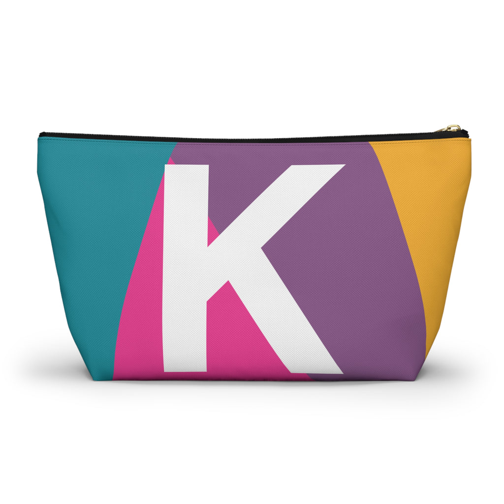 Colorblock Accessory Pouch — Monogram K T-Bottom Cosmetic Bag