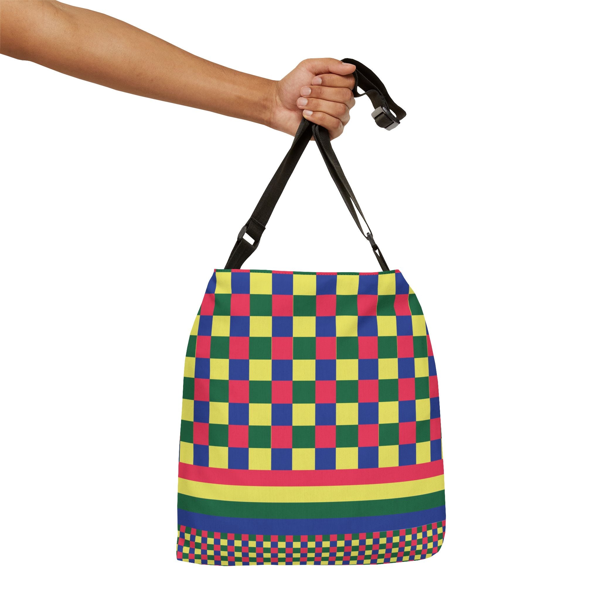 Colorblock Geometric Tote Bag