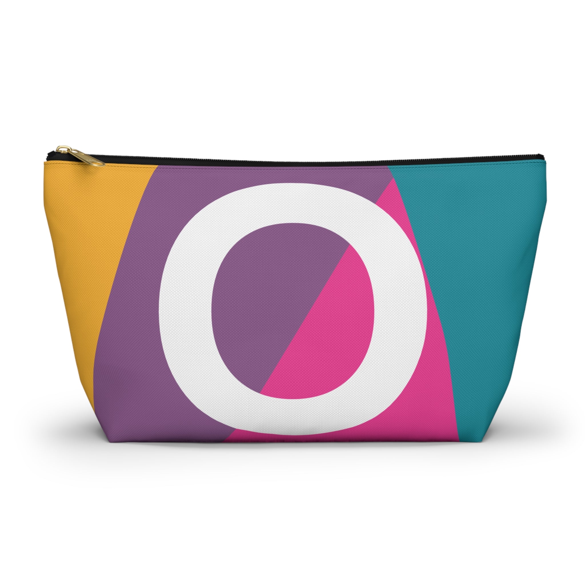 Initials Colorblock Accessory Pouch — Monogram O T-Bottom Cosmetic Bag