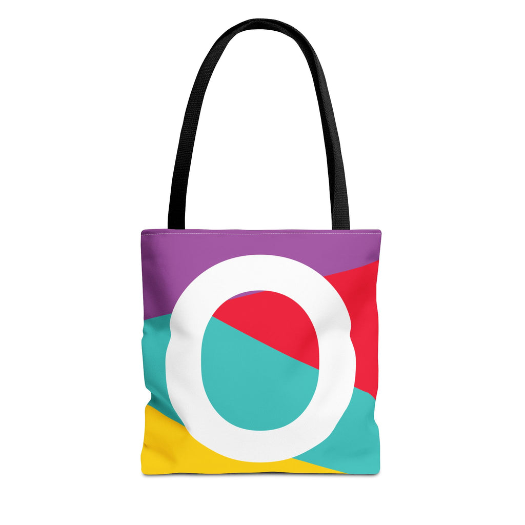 Monogram 'O' Colorblock Tote Bag — Personalized Initial O Shoulder Tote