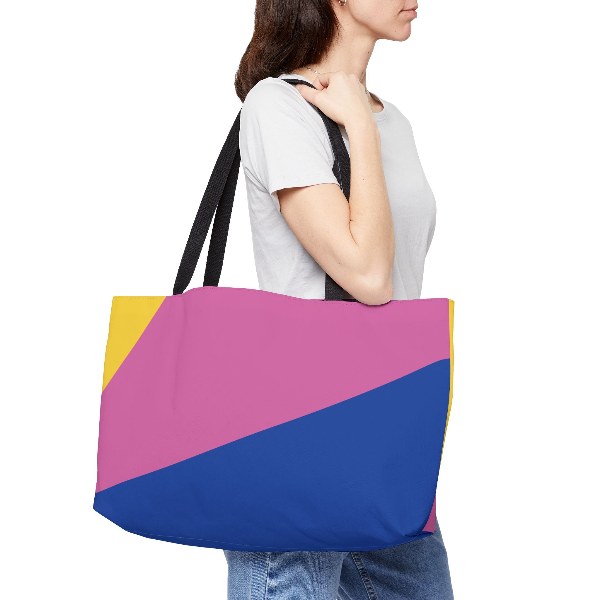 Colorblock Tote Bag