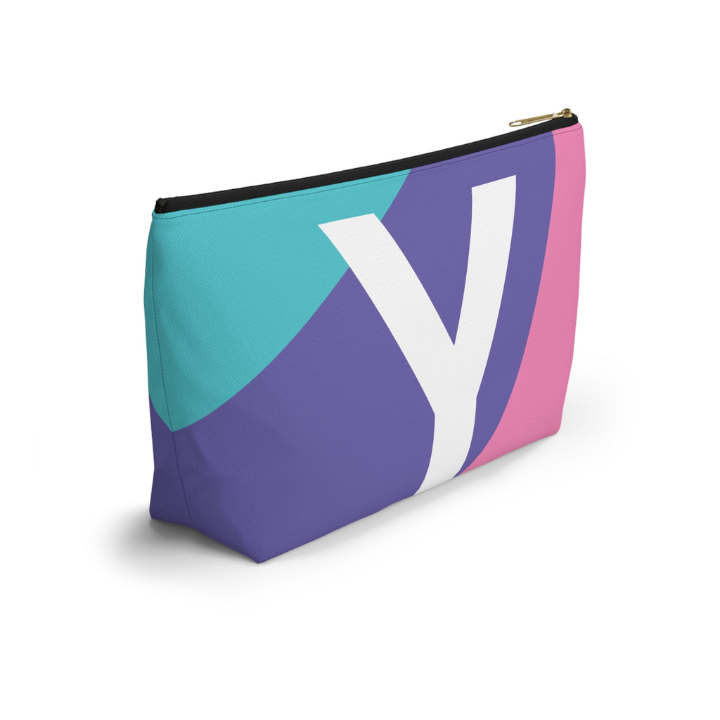Colorblock Accessory Pouch — Monogram Y T-Bottom Cosmetic Bag