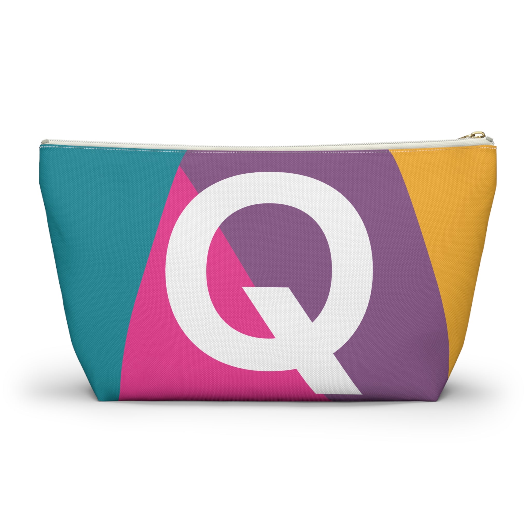 Colorblock Accessory Pouch — Monogram Q T-Bottom Cosmetic Bag
