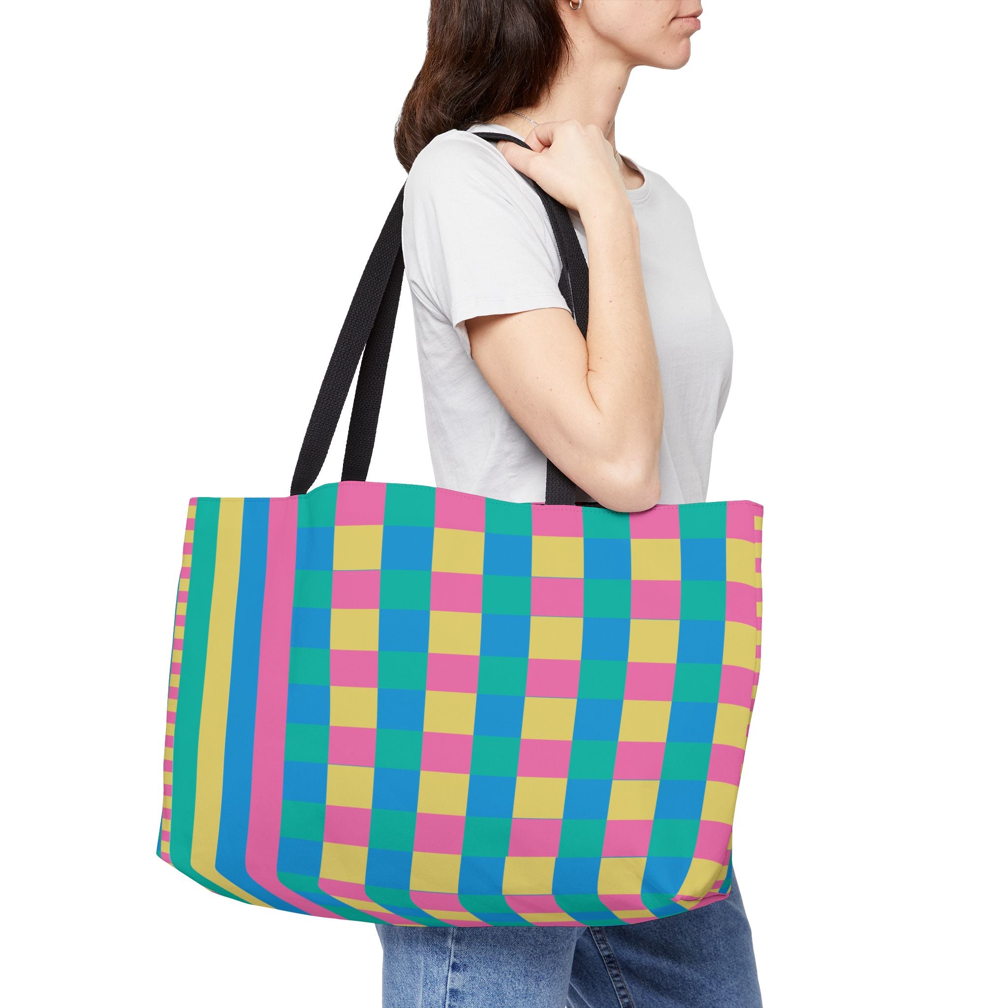 Colorblock Tote Bag