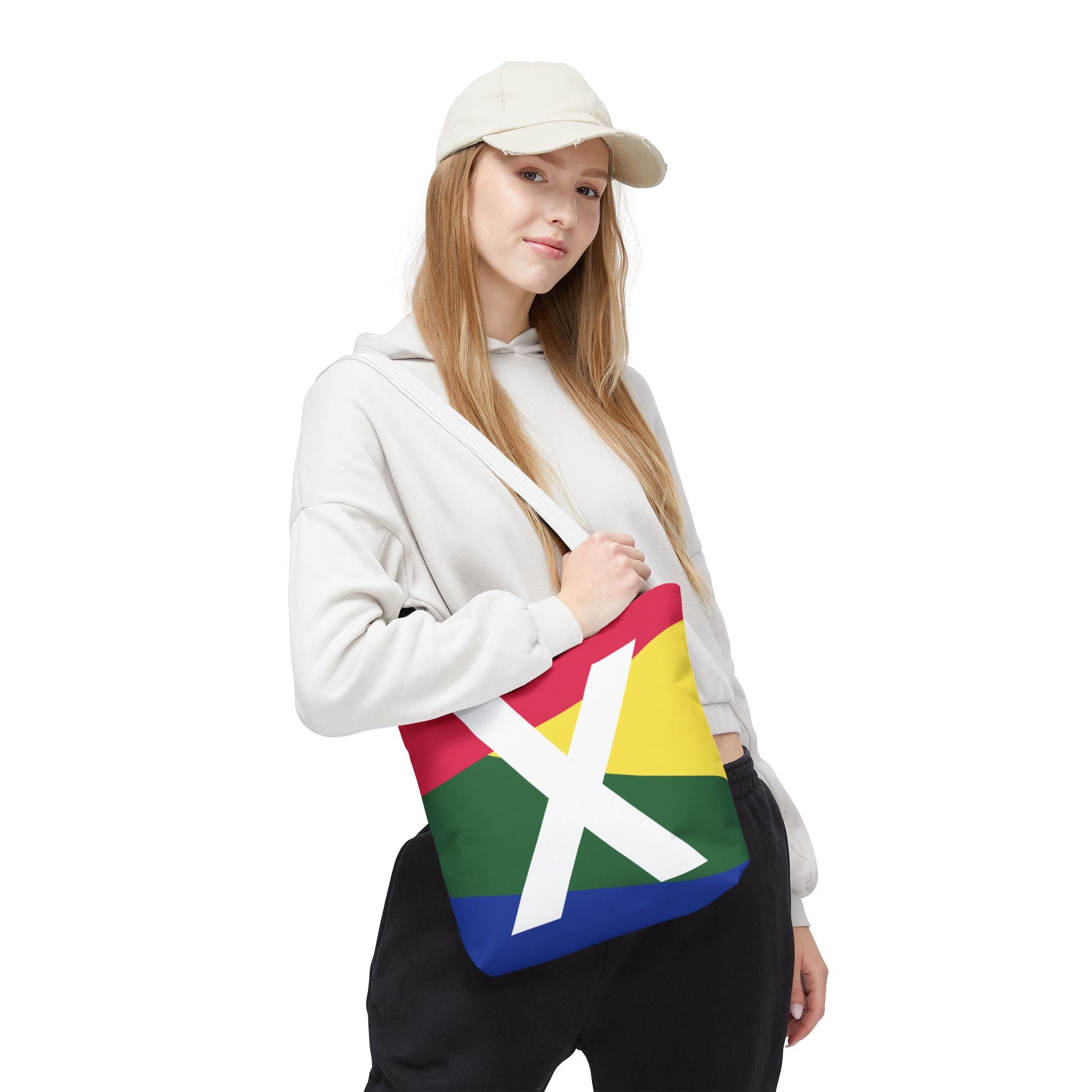 Monogram 'X' Colorblock Tote Bag — Personalized Initial X Shoulder Tote