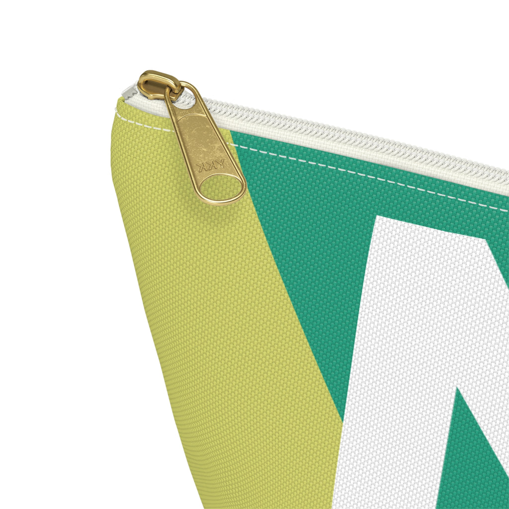 Initials Colorblock Accessory Pouch — Monogram N T-Bottom Cosmetic Bag