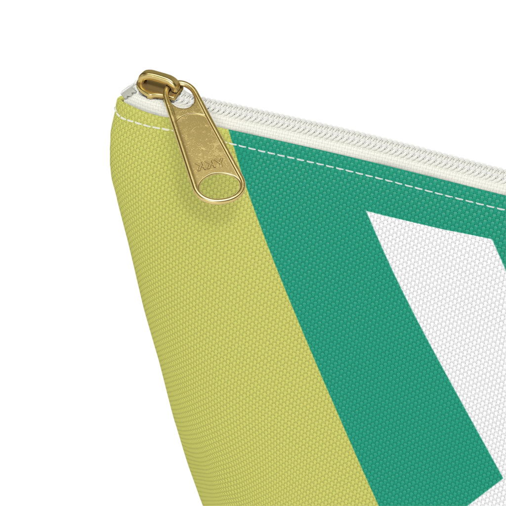 Initials Colorblock Accessory Pouch — Monogram X T-Bottom Cosmetic Bag