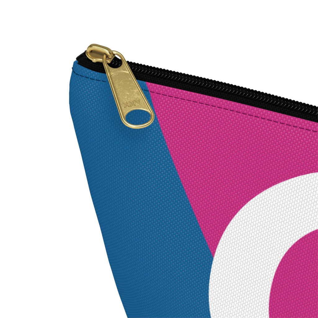Initials Colorblock Accessory Pouch — Monogram C T-Bottom Cosmetic Bag