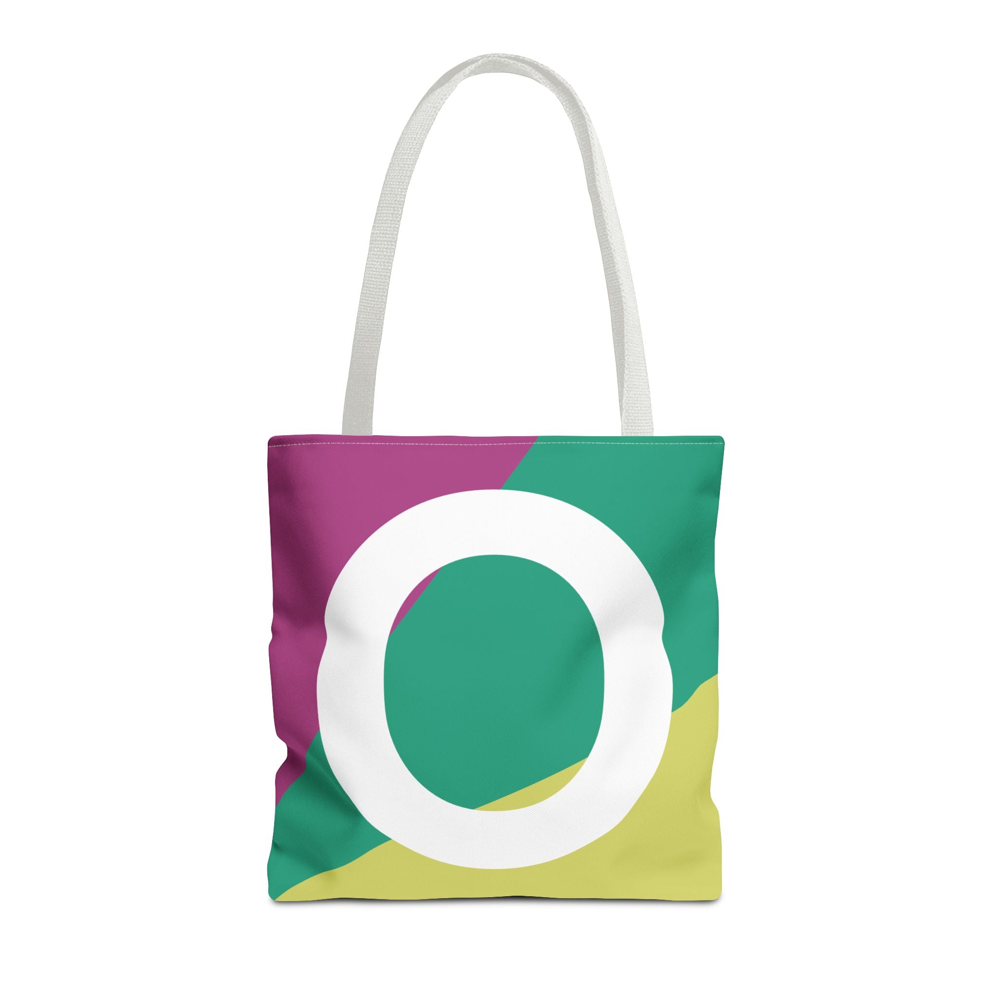 Monogram 'O' Colorblock Tote Bag — Personalized Initial O Shoulder Tote