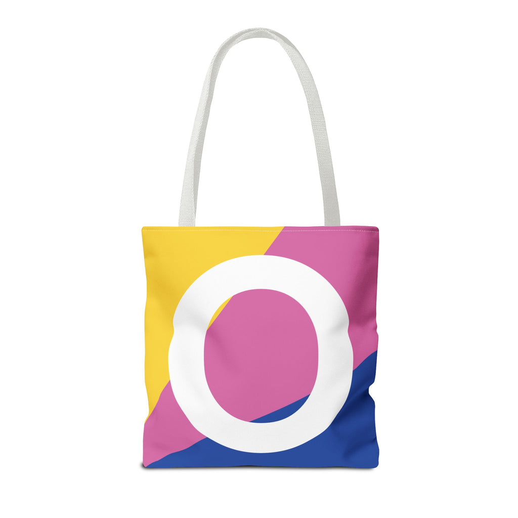 Monogram 'O' Colorblock Tote Bag — Personalized Initial O Shoulder Tote