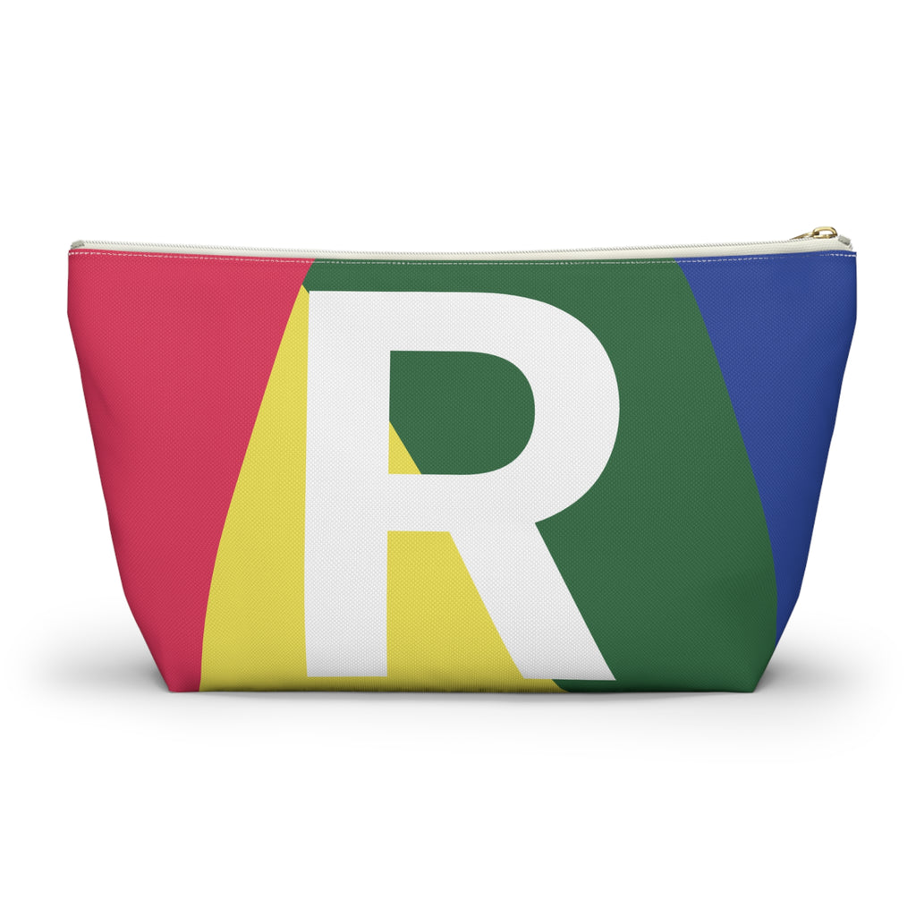 Colorblock Accessory Pouch — Monogram R T-Bottom Cosmetic Bag