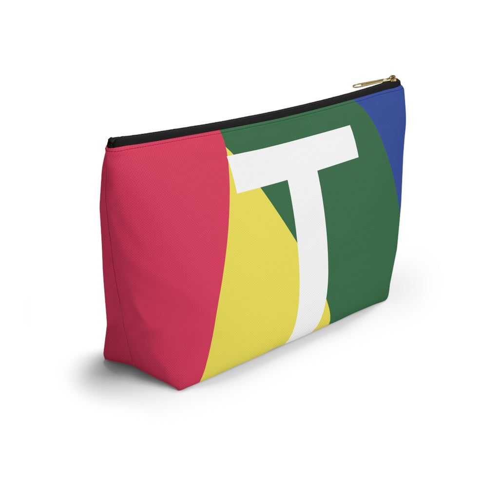 Colorblock Accessory Pouch — Monogram T T-Bottom Cosmetic Bag