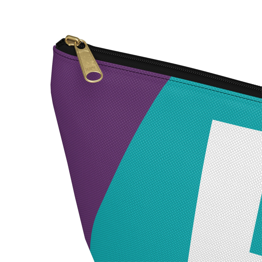 Initials Colorblock Accessory Pouch — Monogram E T-Bottom Cosmetic Bag