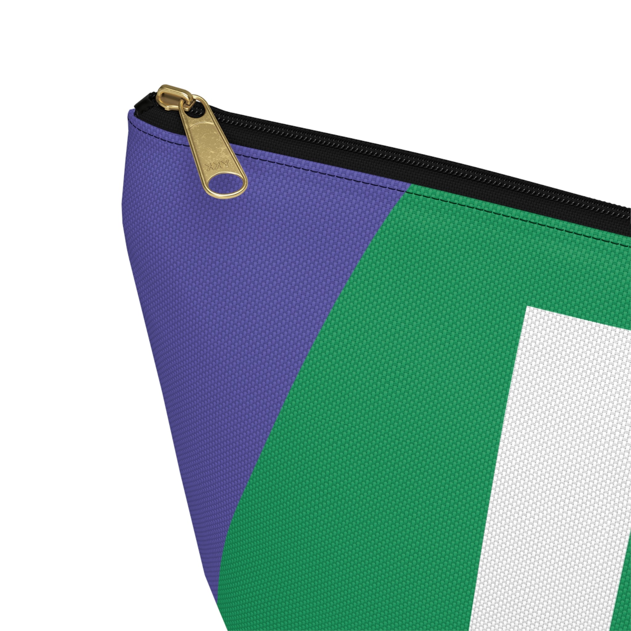 Initials Colorblock Accessory Pouch — Monogram L T-Bottom Cosmetic Bag