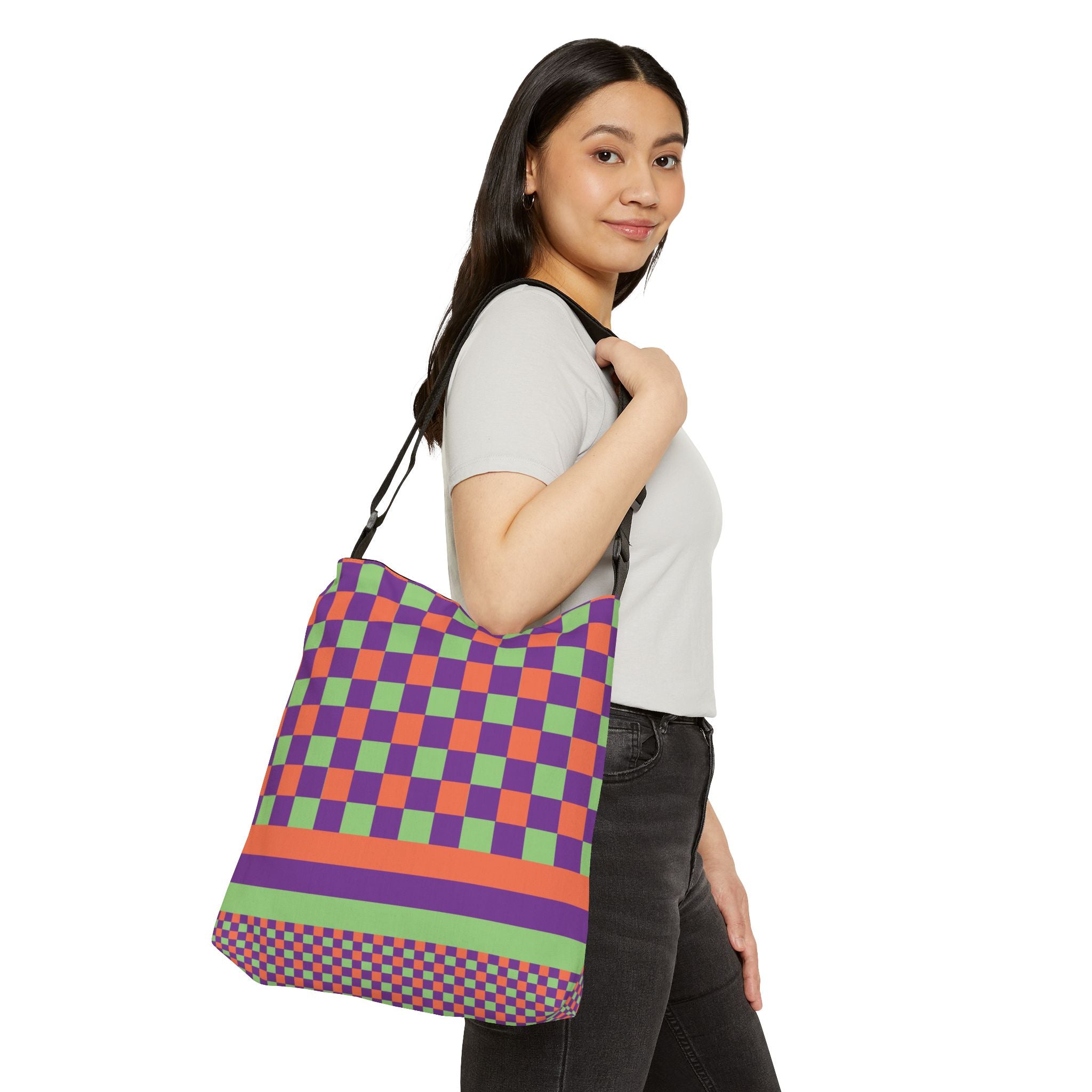 Colorblock Geometric Tote Bag