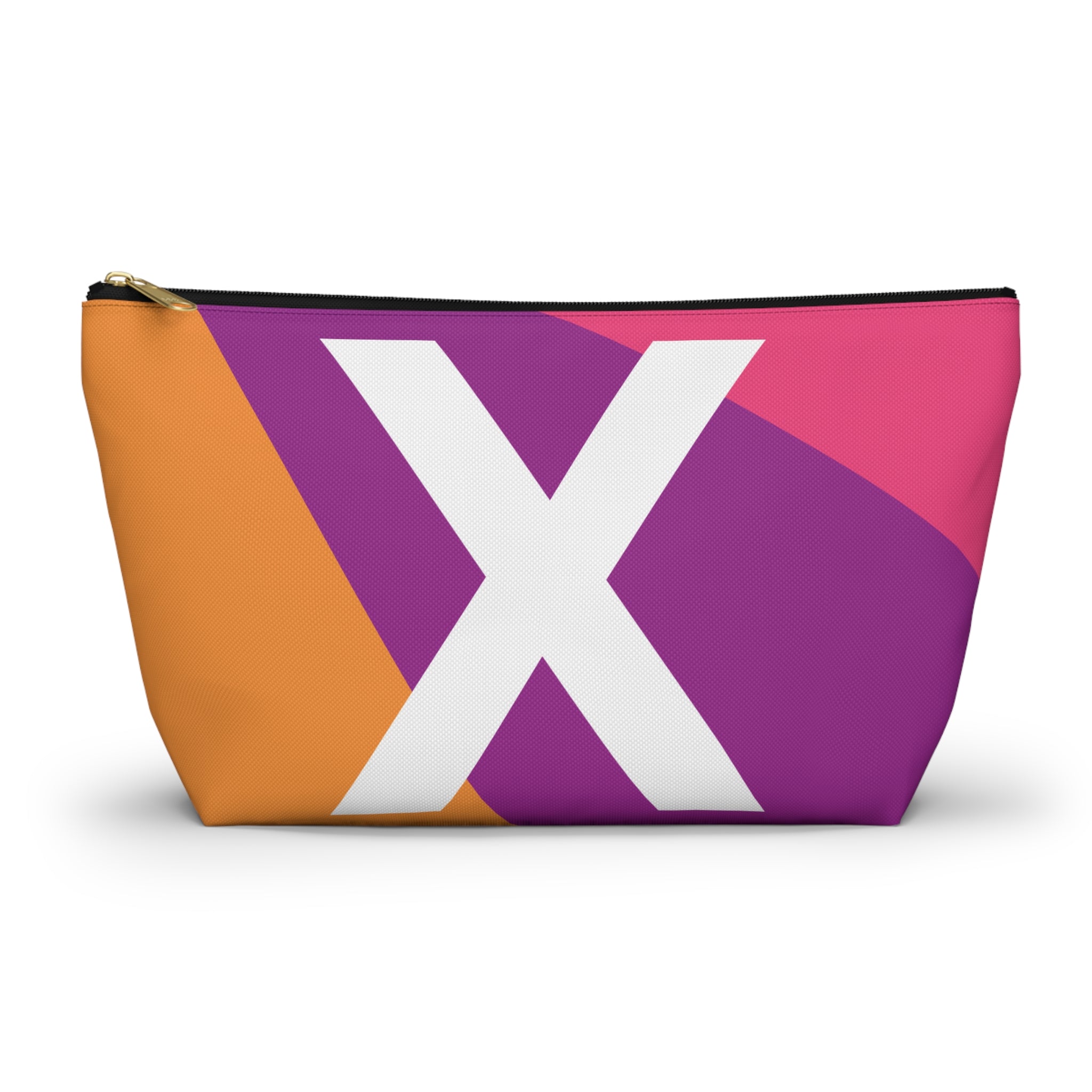 Initials Colorblock Accessory Pouch — Monogram X T-Bottom Cosmetic Bag